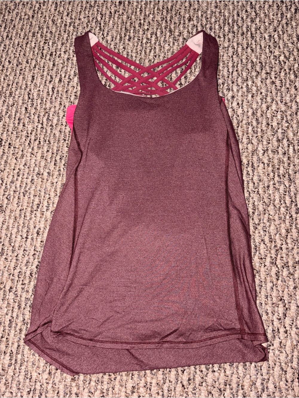 lululemon athletica Strappy Back Tank Top in Burgundy Plum